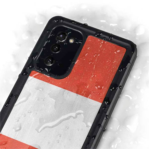 Distressed Austria Flag Galaxy Note20 5G Waterproof Case